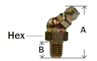 Grease Fitting Long 45 Deg Ball Check Diagram